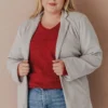 Vendor-unknown Plus Size EXCLUSIVE! Emrie Blazer Grey