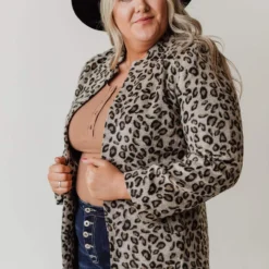 Vendor-unknown Plus Size EXCLUSIVE! Emrie Blazer Leopard