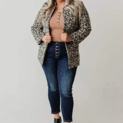Vendor-unknown Plus Size EXCLUSIVE! Emrie Blazer Leopard