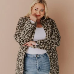 Vendor-unknown Plus Size EXCLUSIVE! Emrie Blazer Leopard