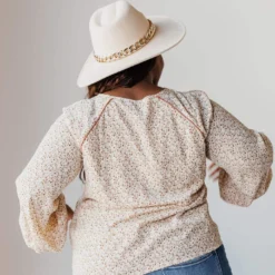 Vendor-unknown Plus Size EXCLUSIVE! Jacqueline Floral Top With Tassels