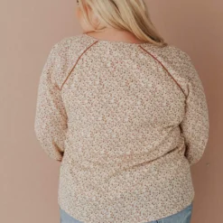 Vendor-unknown Plus Size EXCLUSIVE! Jacqueline Floral Top With Tassels