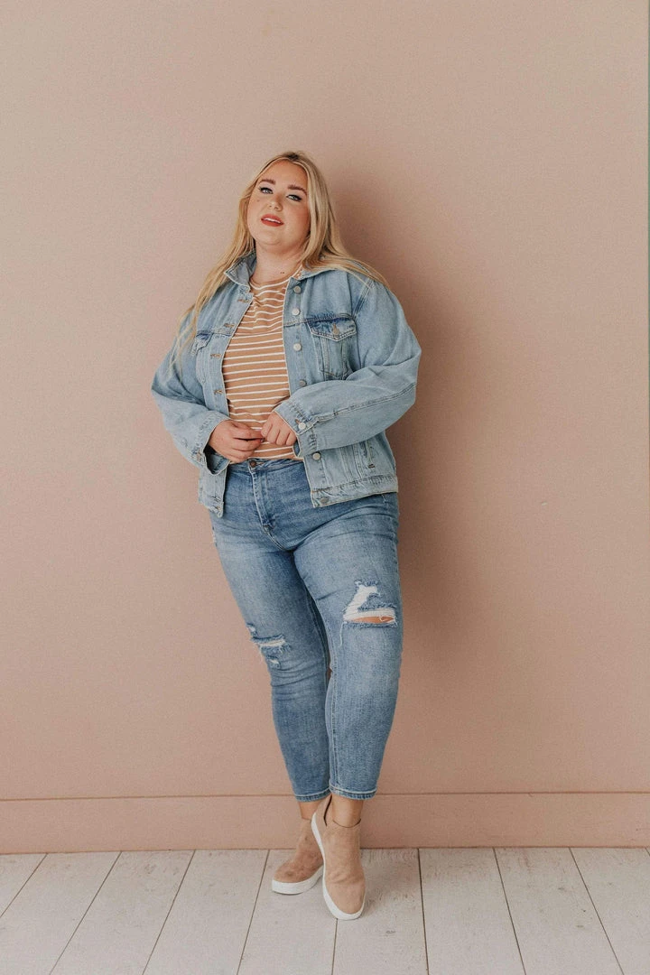 Vendor-unknown Plus Size EXCLUSIVE! Shirley Denim Jacket With Leopard Lined Pockets Tops 7 Vendor-unknown Plus Size EXCLUSIVE! Shirley Denim Jacket With Leopard Lined Pockets Tops