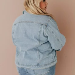 Vendor-unknown Plus Size EXCLUSIVE! Shirley Denim Jacket With Leopard Lined Pockets Tops 19 Vendor-unknown Plus Size EXCLUSIVE! Shirley Denim Jacket With Leopard Lined Pockets Tops