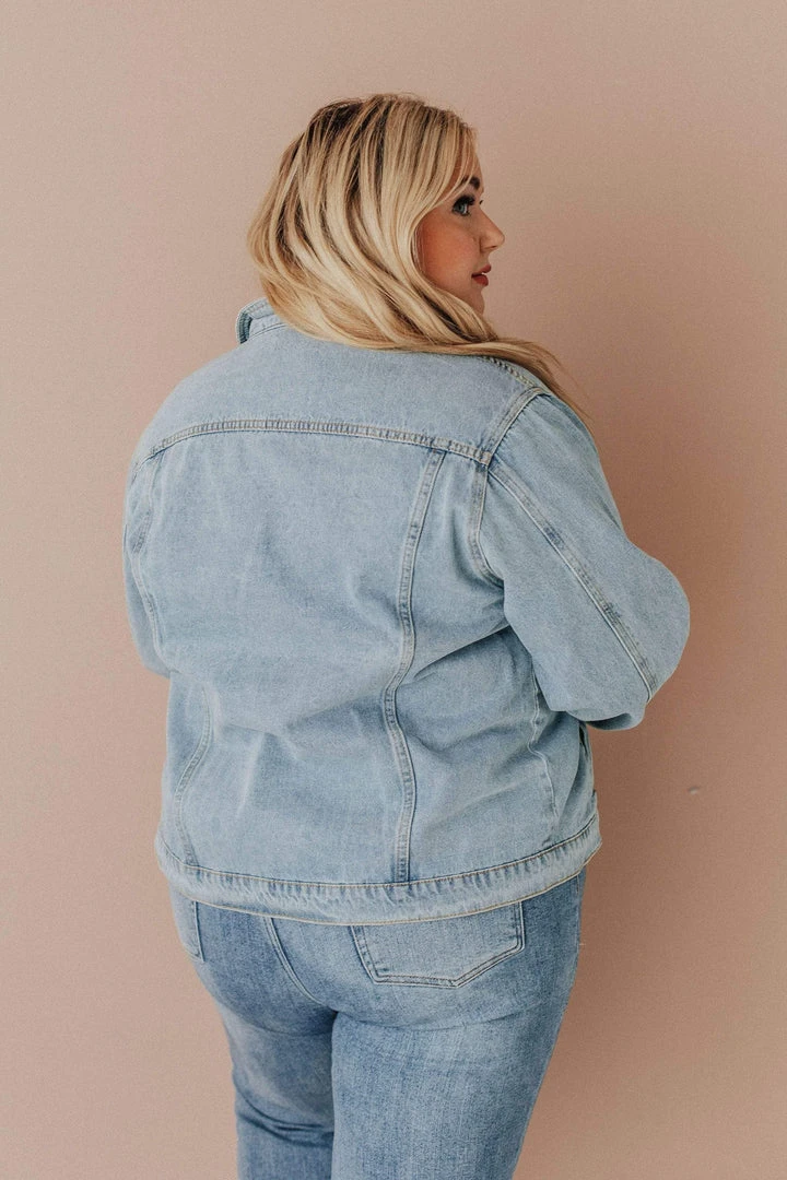 Vendor-unknown Plus Size EXCLUSIVE! Shirley Denim Jacket With Leopard Lined Pockets Tops 11 Vendor-unknown Plus Size EXCLUSIVE! Shirley Denim Jacket With Leopard Lined Pockets Tops