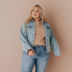 Vendor-unknown Plus Size EXCLUSIVE! Shirley Denim Jacket With Leopard Lined Pockets Tops 16 Vendor-unknown Plus Size EXCLUSIVE! Shirley Denim Jacket With Leopard Lined Pockets Tops