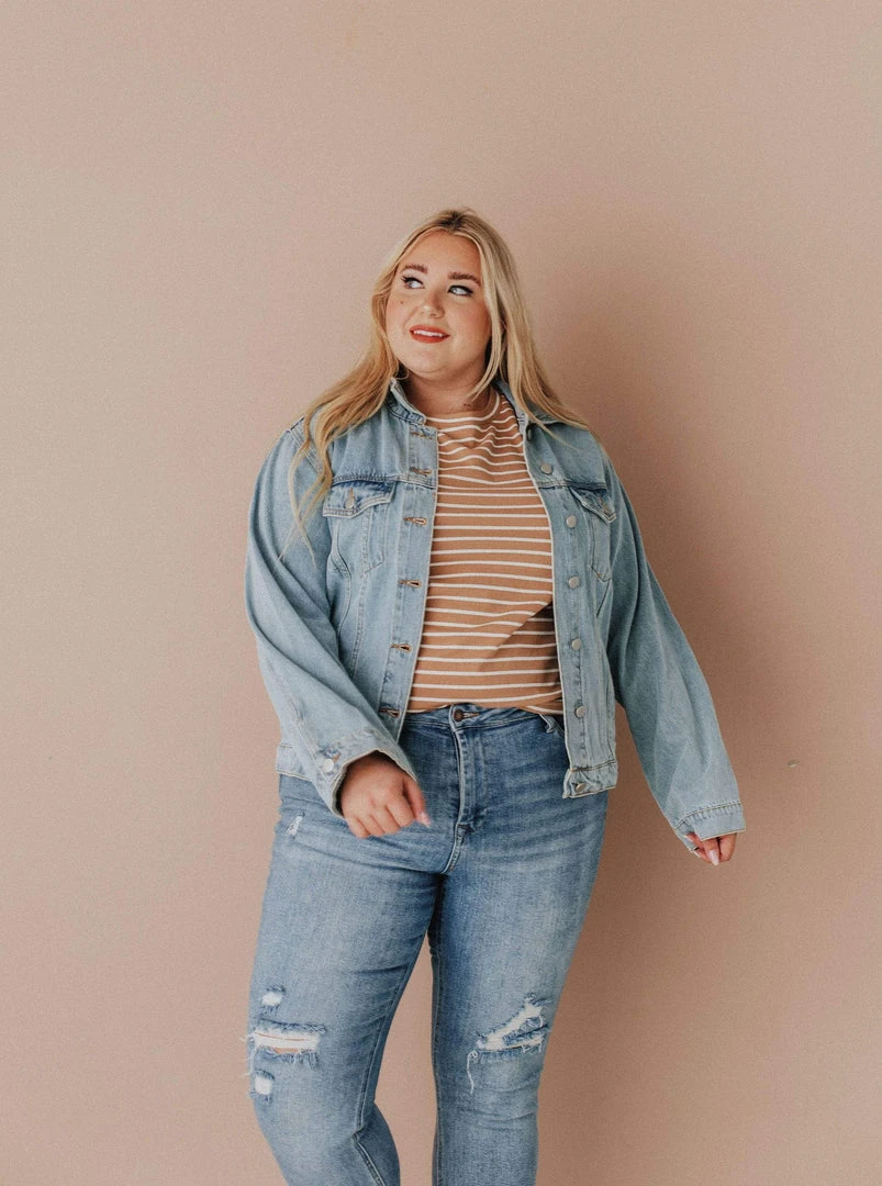 Vendor-unknown Plus Size EXCLUSIVE! Shirley Denim Jacket With Leopard Lined Pockets Tops 8 Vendor-unknown Plus Size EXCLUSIVE! Shirley Denim Jacket With Leopard Lined Pockets Tops