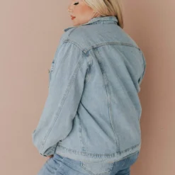 Vendor-unknown Plus Size EXCLUSIVE! Shirley Denim Jacket With Leopard Lined Pockets Tops 17 Vendor-unknown Plus Size EXCLUSIVE! Shirley Denim Jacket With Leopard Lined Pockets Tops