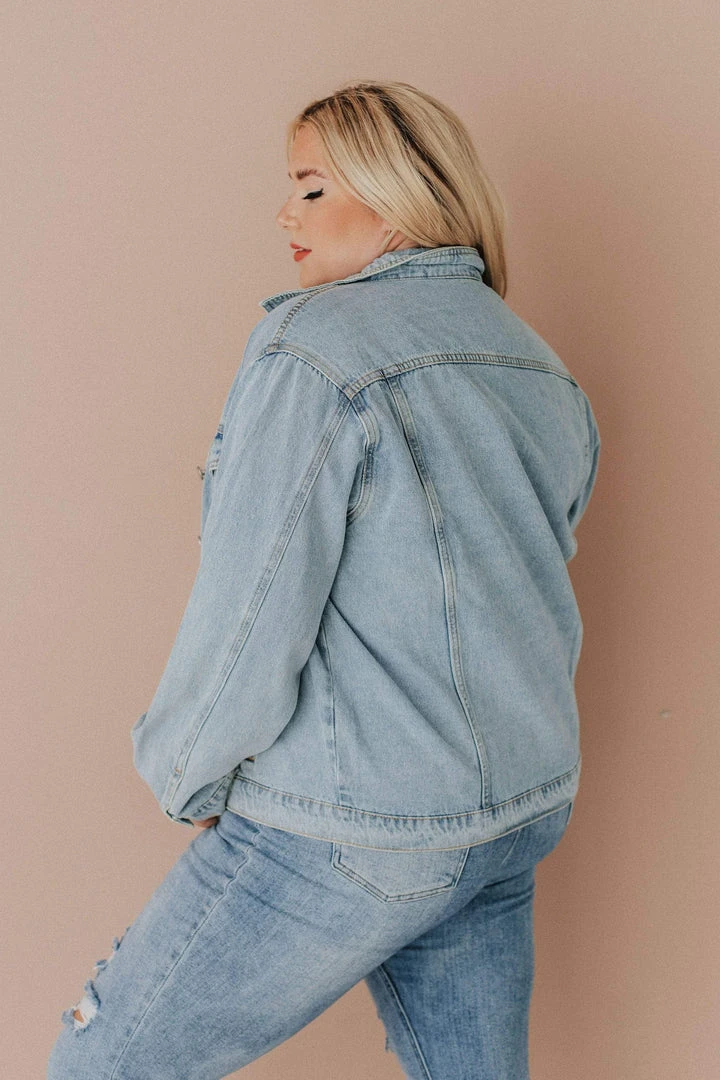 Vendor-unknown Plus Size EXCLUSIVE! Shirley Denim Jacket With Leopard Lined Pockets Tops 9 Vendor-unknown Plus Size EXCLUSIVE! Shirley Denim Jacket With Leopard Lined Pockets Tops
