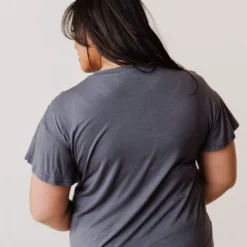 Vendor-unknown Tops Plus Size Horoscope Embroidered Tee Charcoal