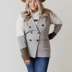 Vendor-unknown Plus Size Kait Sleeveless Sweater Vest Heather Grey Tops