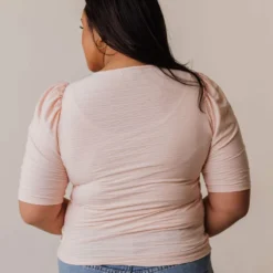 Vendor-unknown Plus Size Rhonda Textured Knit Top Blush