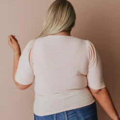 Vendor-unknown Plus Size Rhonda Textured Knit Top Blush