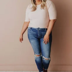 Vendor-unknown Plus Size Rhonda Textured Knit Top Blush