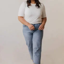 Vendor-unknown Plus Size Rhonda Textured Knit Top Ivory Tops