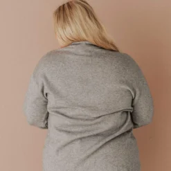 Vendor-unknown Plus Size Sally Knit Blazer Grey Tops