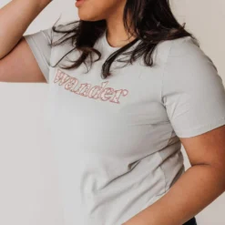 Vendor-unknown Plus Size Wander Embroidered Tee Tops