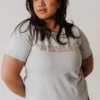 Vendor-unknown Plus Size Wander Embroidered Tee Tops