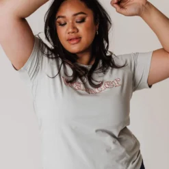 Vendor-unknown Plus Size Wander Embroidered Tee Tops