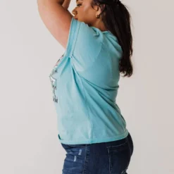 Vendor-unknown PLUS Stereo Oversized Graphic Tee Aqua Tops 10 Vendor-unknown PLUS Stereo Oversized Graphic Tee Aqua Tops