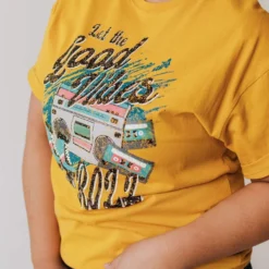 Vendor-unknown Tops PLUS Stereo Oversized Graphic Tee Mustard