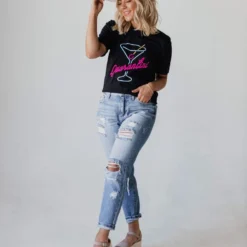 Vendor-unknown Tops Quarantini Tee Black