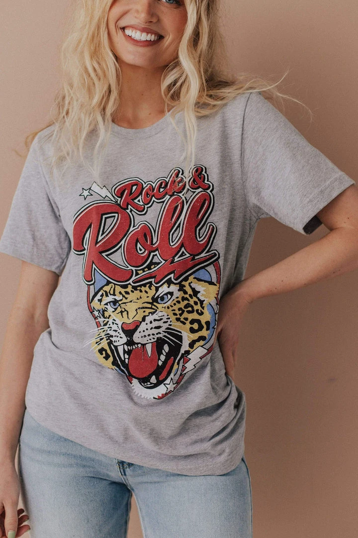 Vendor-unknown Rock & Roll Cheetah Tee Heather Grey 3 Vendor-unknown Rock & Roll Cheetah Tee Heather Grey