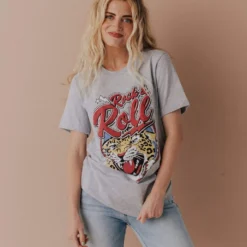 Vendor-unknown Rock & Roll Cheetah Tee Heather Grey 12 Vendor-unknown Rock & Roll Cheetah Tee Heather Grey