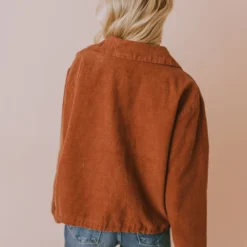 Vendor-unknown Rosalie Corduroy Jacket Camel Tops