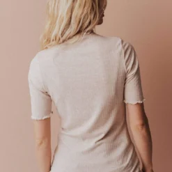 Vendor-unknown Scarlette Mock Neck Top Oatmeal