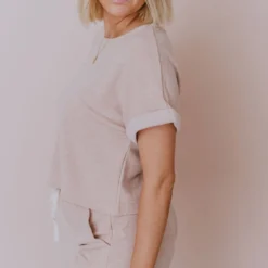 Hayden Los Angelos Demi Short Sleeved Top Blush Tops