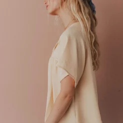 Vendor-unknown Sierra Babydoll Top Light Yellow Tops