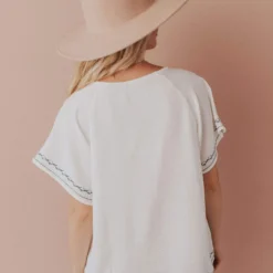 Vendor-unknown Tops Sierra Babydoll Top White