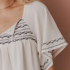 Vendor-unknown Tops Sierra Babydoll Top White