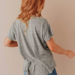 Vendor-unknown Tops Stuck In The 90's Tee Heather Grey