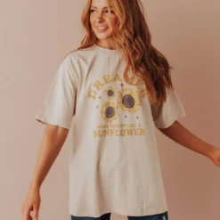 Vendor-unknown Tops Sunflower Dreamer Distressed Tee