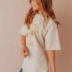 Vendor-unknown Tops Sunflower Dreamer Distressed Tee