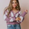 Lucy Avenue Tops Gianna Knit Pullover Lavender