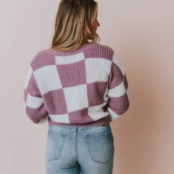 Lucy Avenue Tops Gianna Knit Pullover Lavender