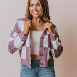 Lucy Avenue Tops Gianna Knit Pullover Lavender