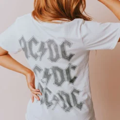 Recycled Karma Tops Licensed ACDC Tee
