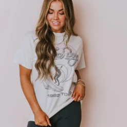 LivyLu Beach Boys Tie Dye Tee White Tops