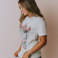 Vendor-unknown Tops Malibu Beach Club Tee Ivory