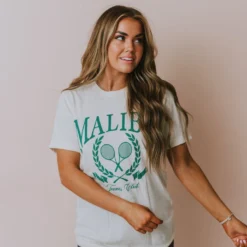 Vendor-unknown Tops Malibu Tennis Club Tee Ivory