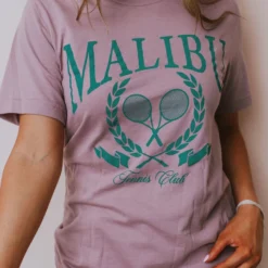 Vendor-unknown Tops Malibu Tennis Club Tee Orchid